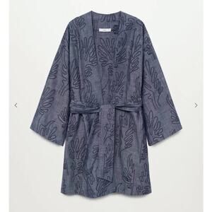 MANGO like new embroidered cotton caftan, size 6